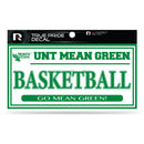 North Texas 3" X 6" True Pride Decal - Basketball (Alternate)