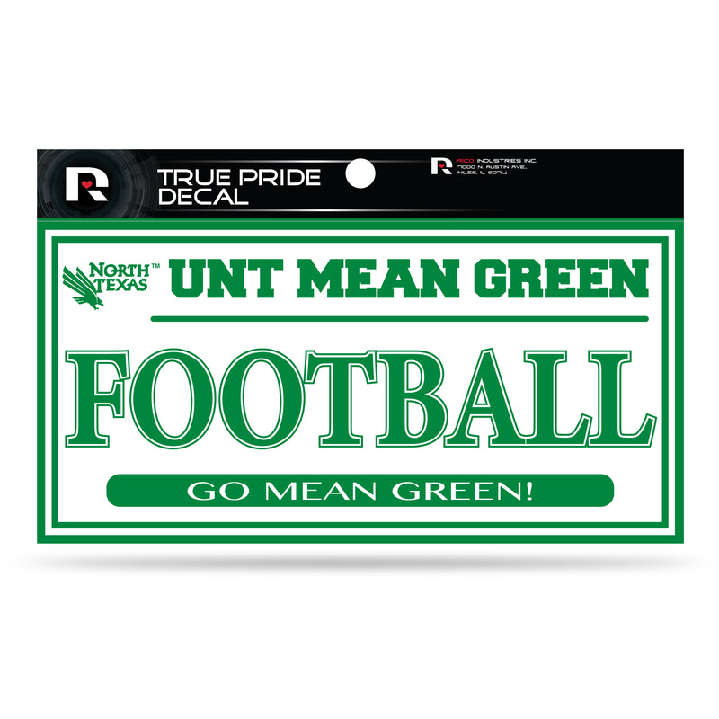 North Texas 3" X 6" True Pride Decal - Football (Alternate)
