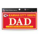 Chiefs 3" X 6" True Pride Decal - Dad