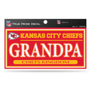Chiefs 3" X 6" True Pride Decal - Grandpa