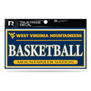 West Virginia University 3" X 6" True Pride Decal - Basketball