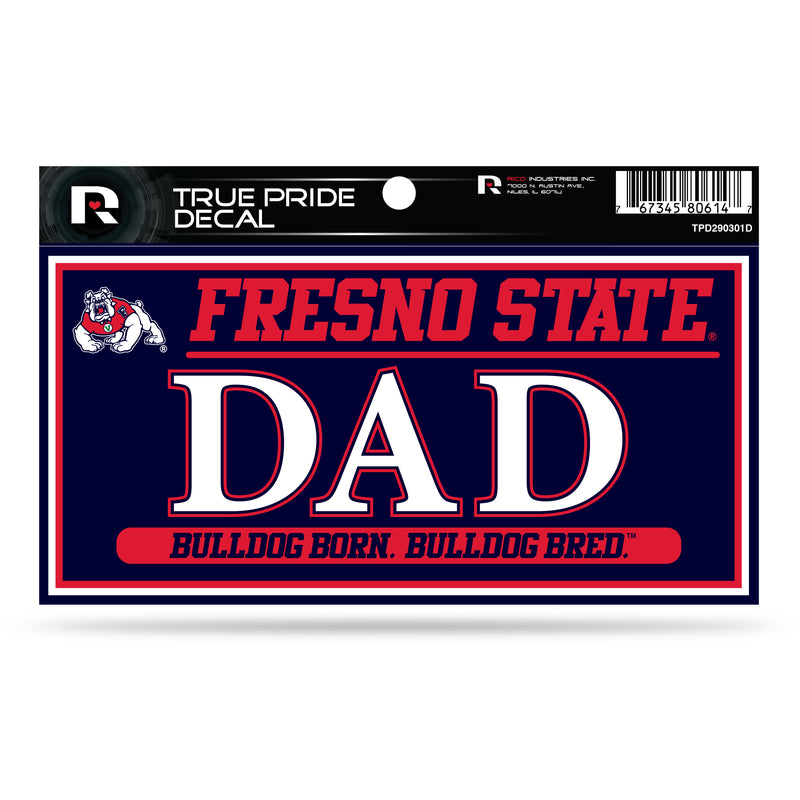 Fresno State 3" X 6" True Pride Decal - Dad