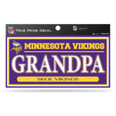 Vikings 3" X 6" True Pride Decal - Grandpa
