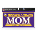 Vikings 3" X 6" True Pride Decal - Mom
