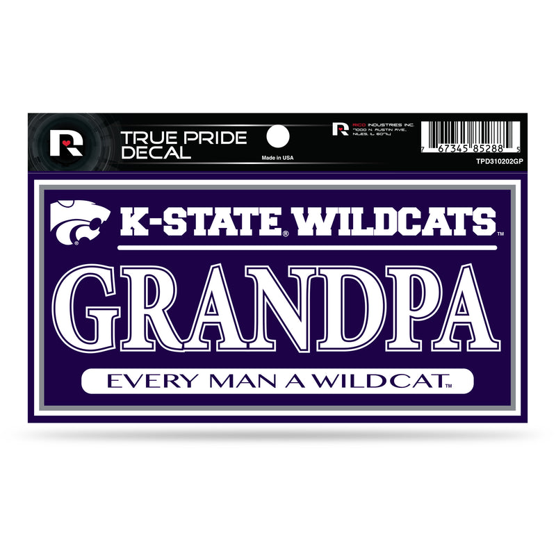 Kansas State University True Pride Decal (3X6) - Grandpa