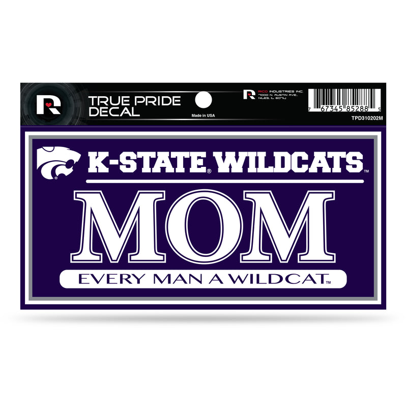 Kansas State University True Pride Decal (3X6) - Mom