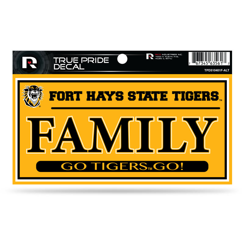 Fort Hays State 3" X 6" True Pride Decal - Family (Alternate)