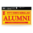 Pittsburg State 3" X 6" True Pride Decal - Alumni (Alternate)