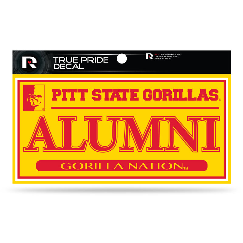 Pittsburg State 3" X 6" True Pride Decal - Alumni (Alternate)