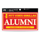 Pittsburg State 3" X 6" True Pride Decal - Alumni