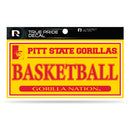 Pittsburg State 3" X 6" True Pride Decal - Basketball (Alternate)