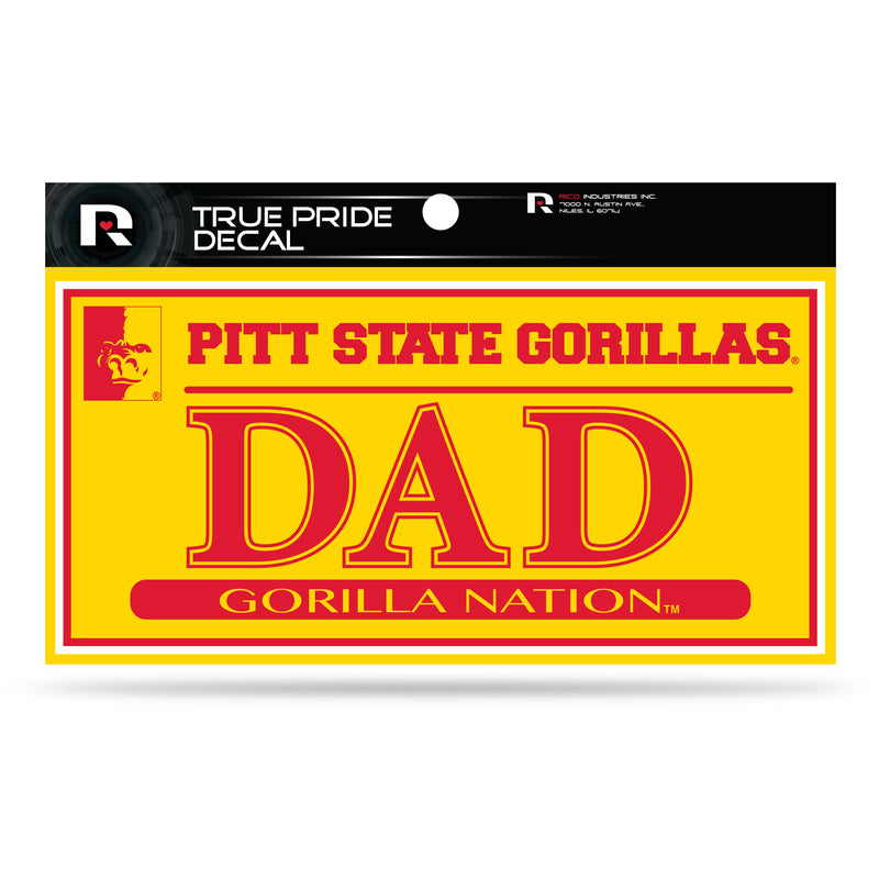 Pittsburg State 3" X 6" True Pride Decal - Dad (Alternate)
