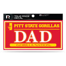 Pittsburg State 3" X 6" True Pride Decal - Dad