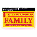 Pittsburg State 3" X 6" True Pride Decal - Family (Alternate)