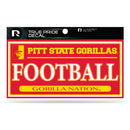 Pittsburg State 3" X 6" True Pride Decal - Football