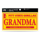 Pittsburg State 3" X 6" True Pride Decal - Grandma (Alternate)