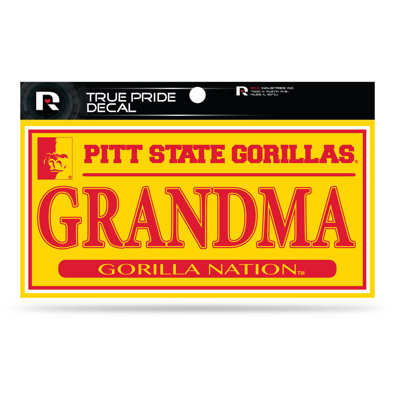 Pittsburg State 3" X 6" True Pride Decal - Grandma (Alternate)