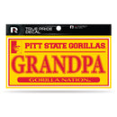 Pittsburg State 3" X 6" True Pride Decal - Grandpa (Alternate)