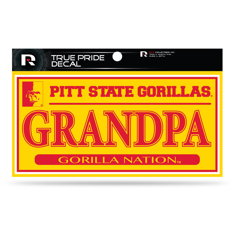Pittsburg State 3" X 6" True Pride Decal - Grandpa (Alternate)