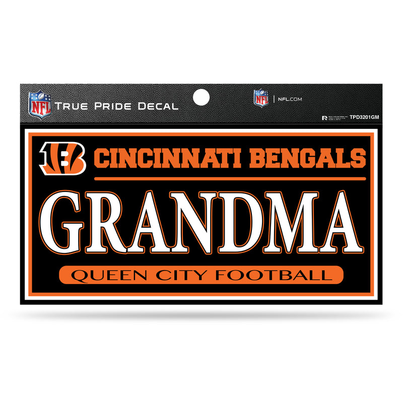 Bengals 3" X 6" True Pride Decal - Grandma