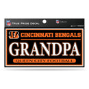 Bengals 3" X 6" True Pride Decal - Grandpa