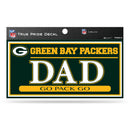 Packers 3" X 6" True Pride Decal - Dad