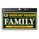 Packers 3" X 6" True Pride Decal - Family