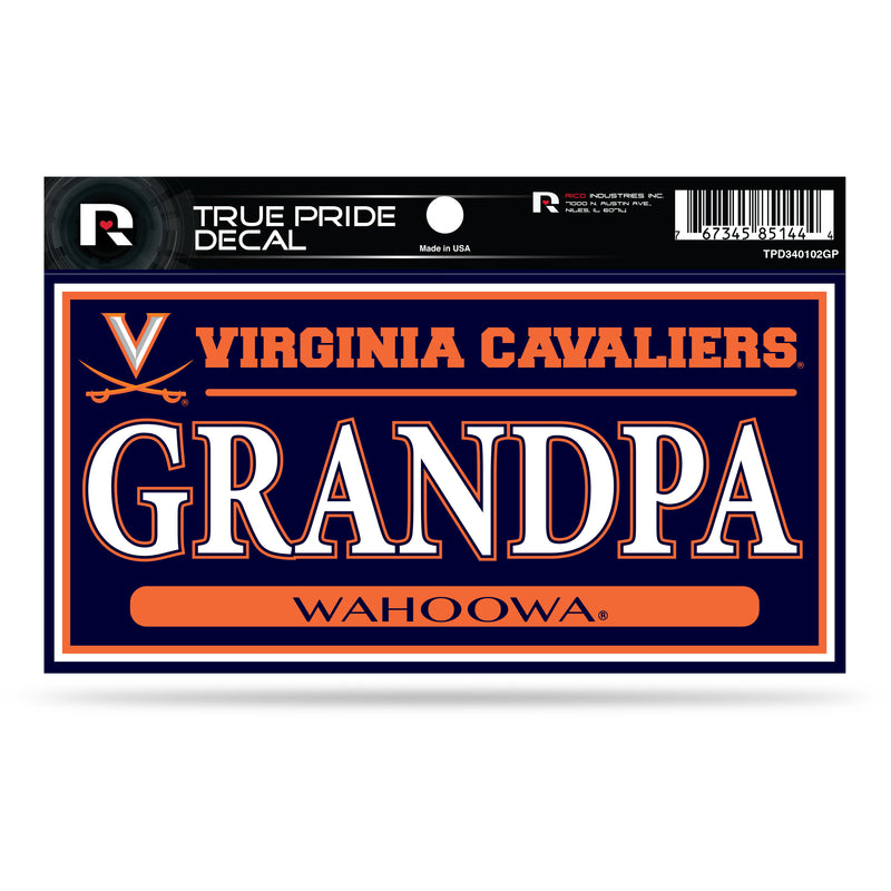 Virginia University True Pride Decal (3X6) - Grandpa