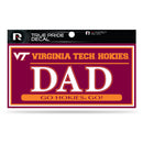 Virginia Tech 3" X 6" True Pride Decal - Dad