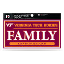 Virginia Tech 3" X 6" True Pride Decal - Family