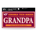 Virginia Tech 3" X 6" True Pride Decal - Grandpa