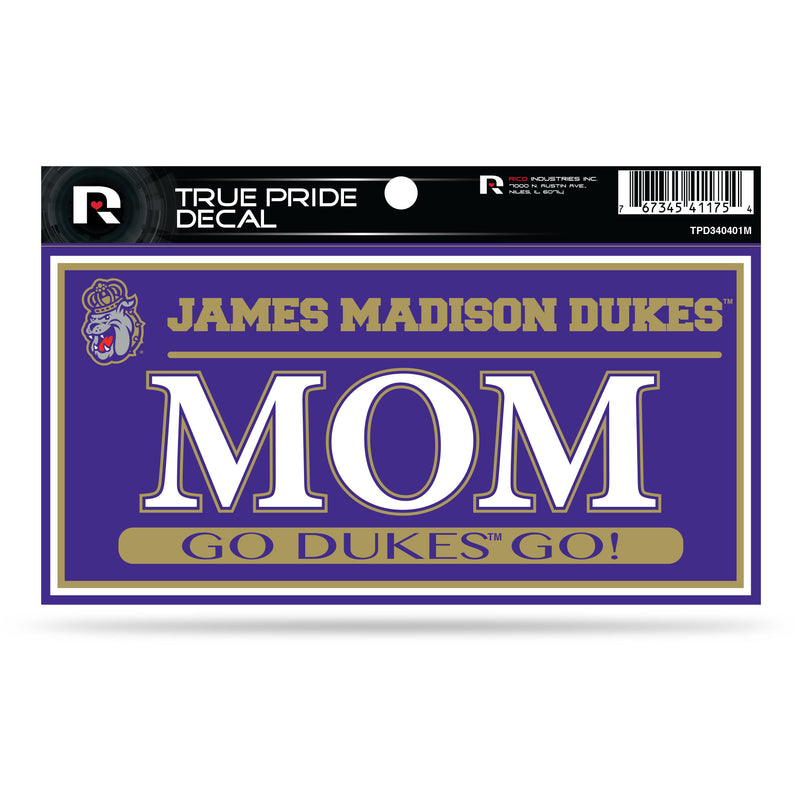 James Madison 3" X 6" True Pride Decal - Mom