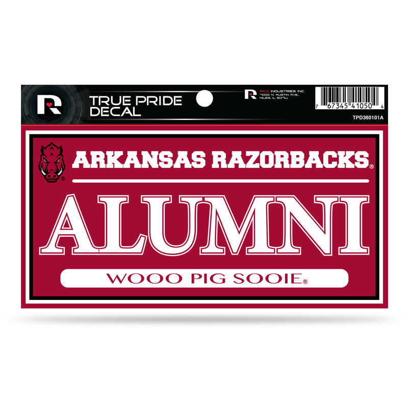 Arkansas University 3" X 6" True Pride Decal - Alumni