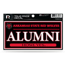 Arkansas State 3" X 6" True Pride Decal - Alumni (Alternate)