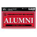 Arkansas State 3" X 6" True Pride Decal - Alumni