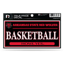 Arkansas State 3" X 6" True Pride Decal - Basketball (Alternate)