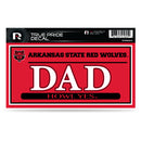 Arkansas State 3" X 6" True Pride Decal - Dad