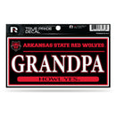 Arkansas State 3" X 6" True Pride Decal - Grandpa
