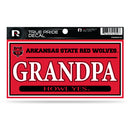 Arkansas State 3" X 6" True Pride Decal - Grandpa