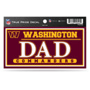 Washington Commanders True Pride Decal (3X6") - Dad