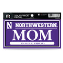 Northwestern 3" X 6" True Pride Decal - Mom