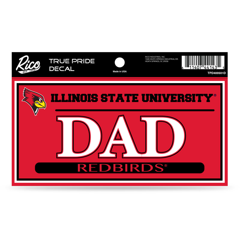 Illinois State 3" X 6" True Pride Decal - Dad