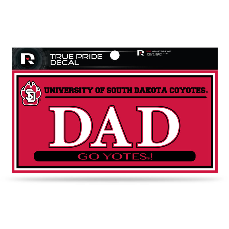 South Dakota University 3" X 6" True Pride Decal - Dad