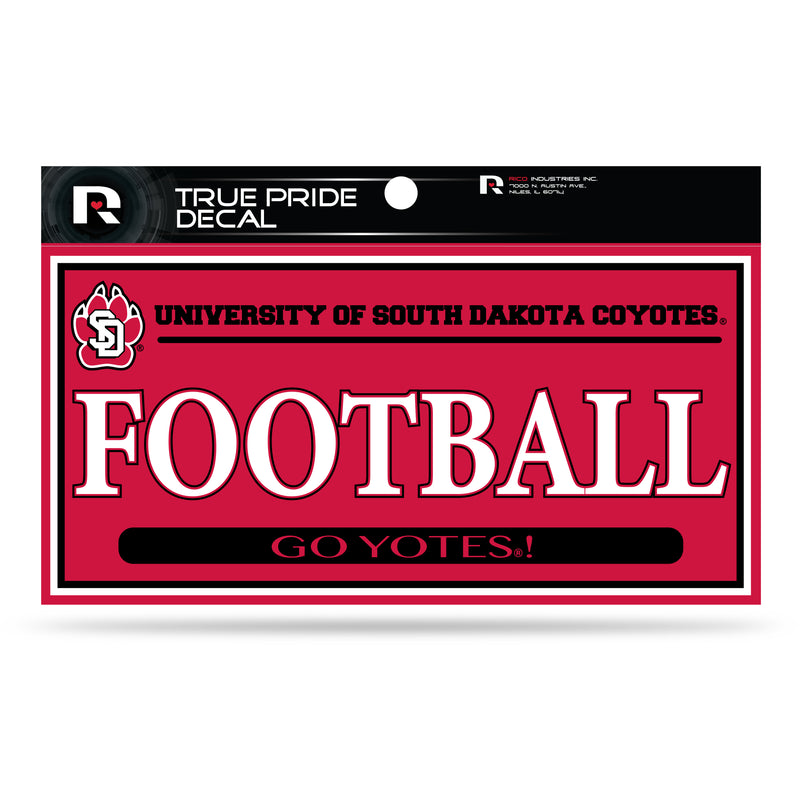 South Dakota University 3" X 6" True Pride Decal - Football