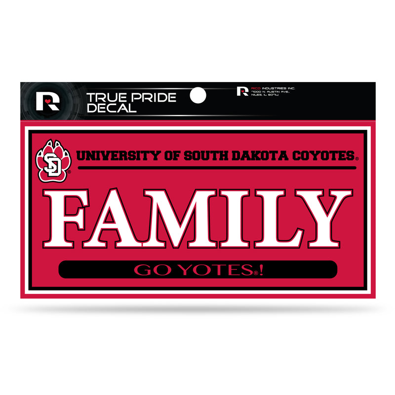 South Dakota University 3" X 6" True Pride Decal - Family