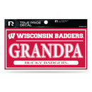 Wisconsin 3" X 6" True Pride Decal - Grandpa