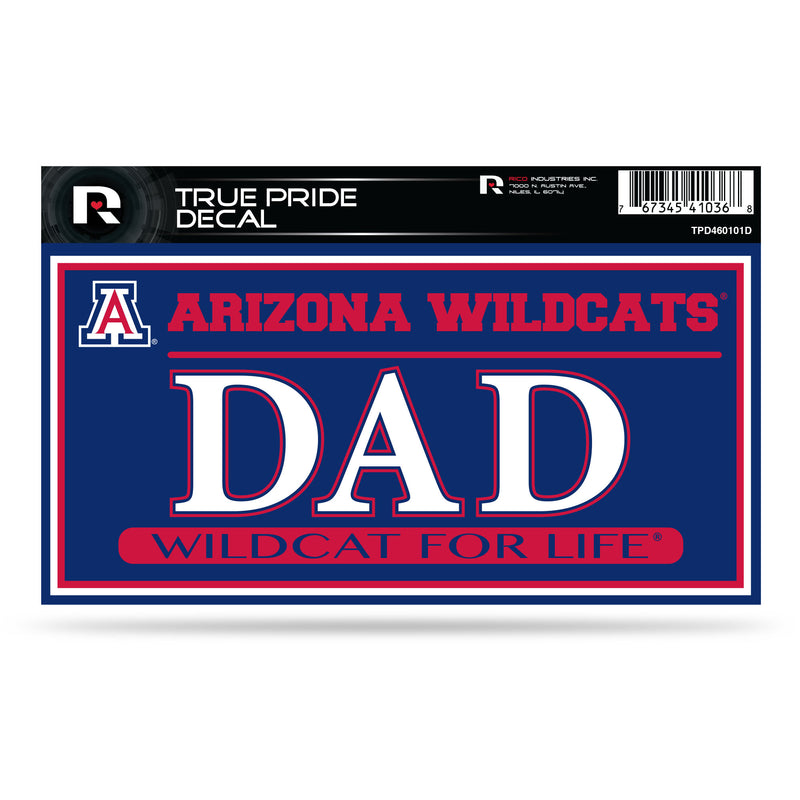 Arizona University 3" X 6" True Pride Decal - Dad