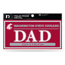 Washington State University 3" X 6" True Pride Decal - Dad