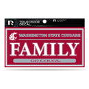 Washington State University 3" X 6" True Pride Decal - Family