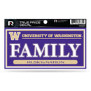 Washington University 3" X 6" True Pride Decal - Family